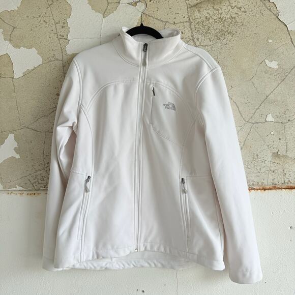 The North Face Jackets & Blazers - The North Face Apex White Softshell Jacket Women’s L Fleece Lined Stretch Zip